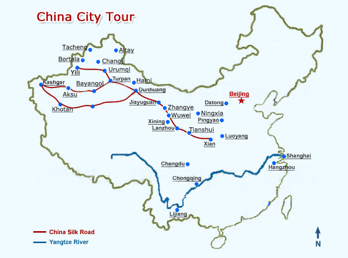 China City Tour Map