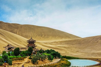 Echoing-Sand Mountain and Crescent Moon Lake